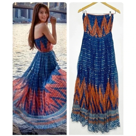 VERB By Pallavi Singhee Anthropologie Nora Sleeveless Maxi Dress Size 0 - Picture 1 of 7